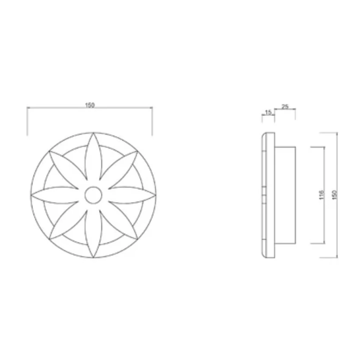 F003-12 per tubo da 12 cm