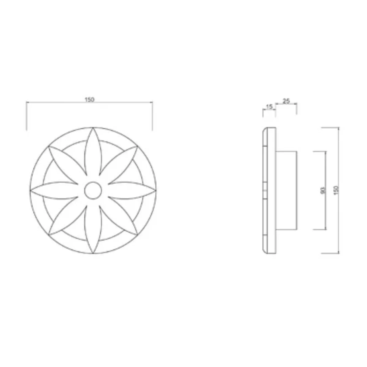 F003-10 per tubo da 10 cm