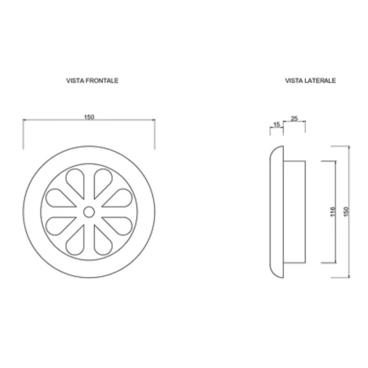 F004-12 per tubo da 12 cm